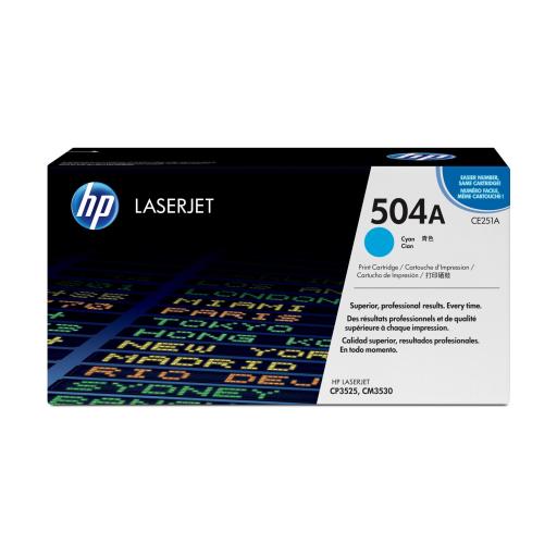 TONER HP 504A CIAN LASERJET CP3525/CM3530 (CE251A)