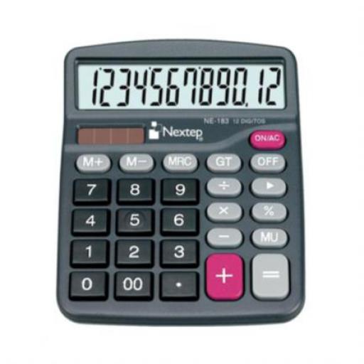 Calculadora Nextep 12 Dígitos Semi Escritorio Bateria/Solar
