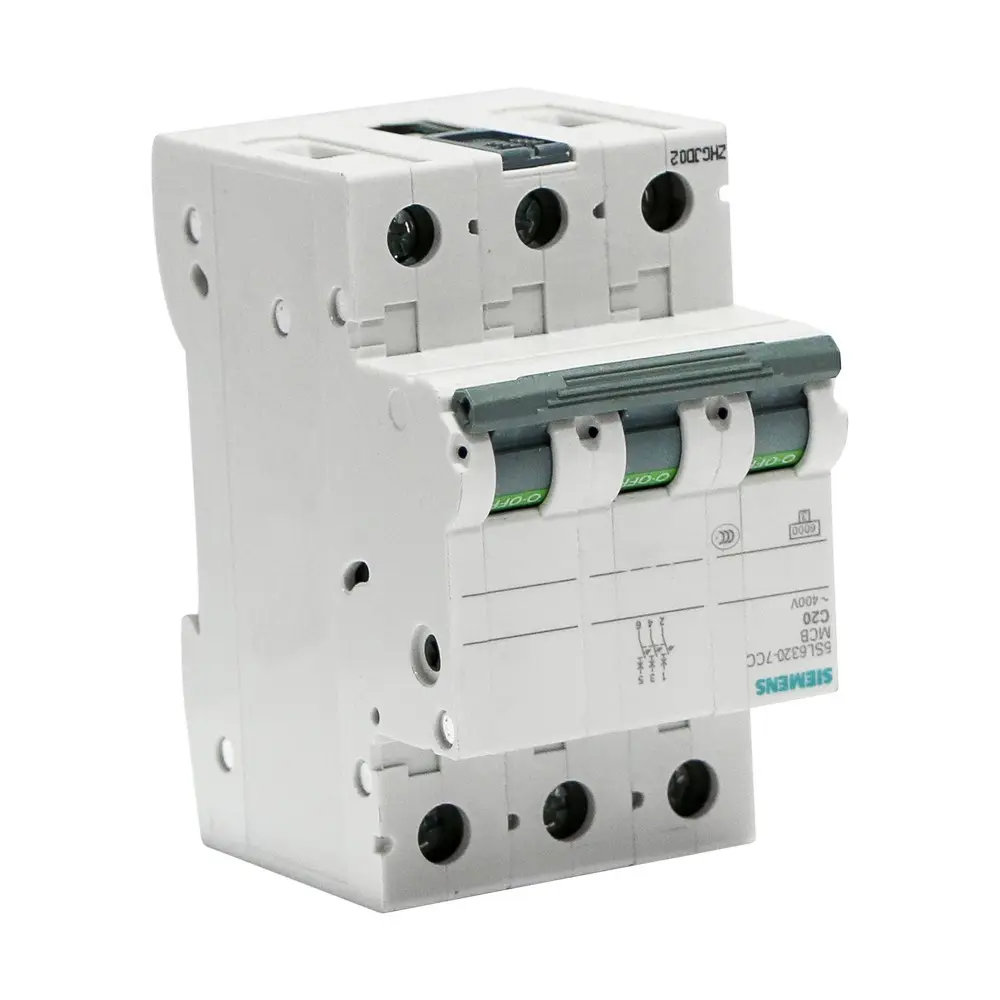 Automático magnetotérmico 400V 6kA, 3 polos, C, 20 A Interruptor automático 400V 6kA, 3 polos, C, 20 A