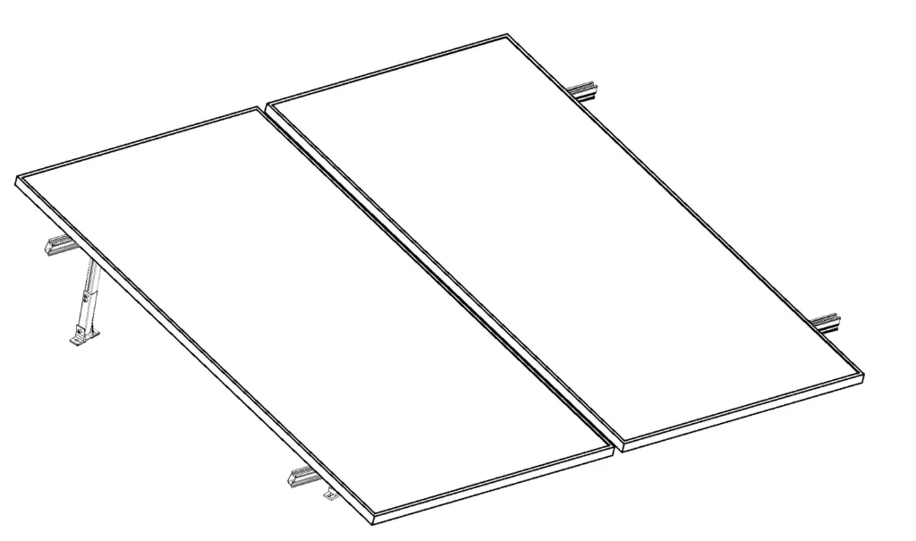 [NXT-SM3I-20-1135-R] Kit reforzado next rail para 3 paneles de 10° a 20° hasta 1135mm. Incluye: