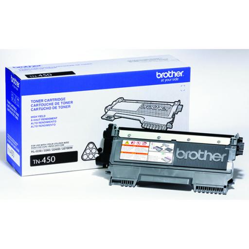 [BROTHER_TN450] Cartucho tóner BROTHER TN450, 2600 páginas, Negro, Laser